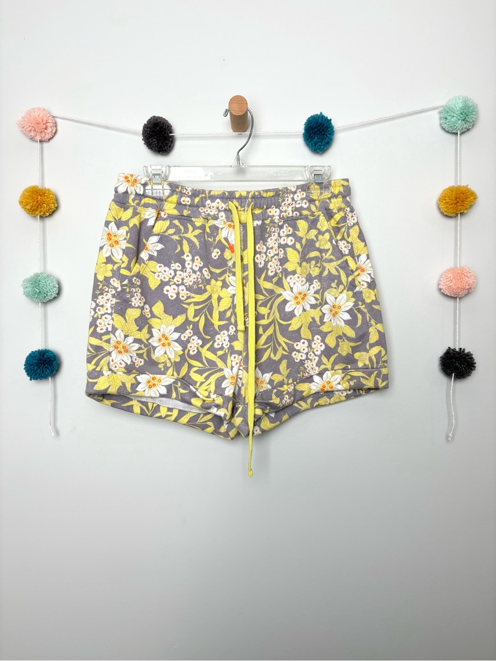 Anthropologie Daily Practice Terry Floral Lounge Shorts